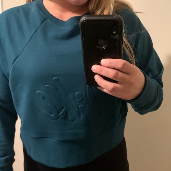 NIKE get fit crew sweatshirt BLUE size M - Picture 5 of 5